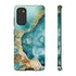 Aquamarine inspired Geode in Watercolor - Impact Resistant Phone Case Samsung Galaxy S20 Matte